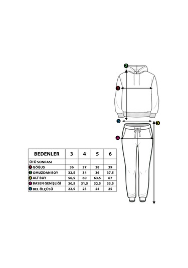Toontoy Kız Çocuk Baskılı Eşofman Takımı Siyah
