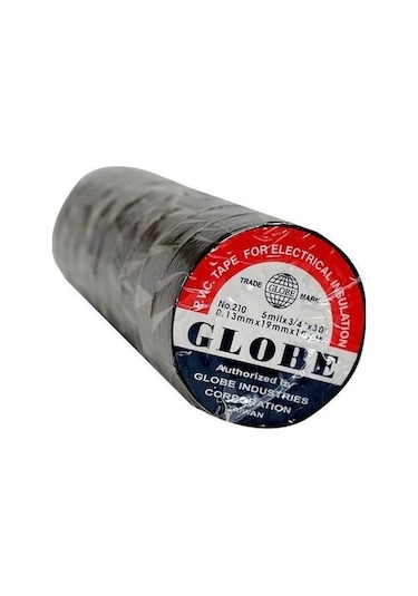 Globe İzole Bant 0.13Mmx19Mm 10'lu Paket Siyah