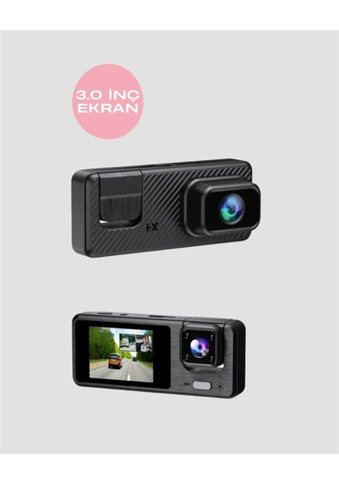 1080p 3 Kameralı Araç Dvr Döngü Kayıt Ve Geri Görüş Özellikli