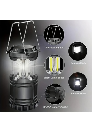 Xuweiwei 4 Adet Kamp Lambası Yeni Ultra Parlak Led Kamp Işıkları Taşınabilir Teleskopik Yapışkan Çadır Aydınlatma El Feneri İç Dış Mekanlar İçin Altın