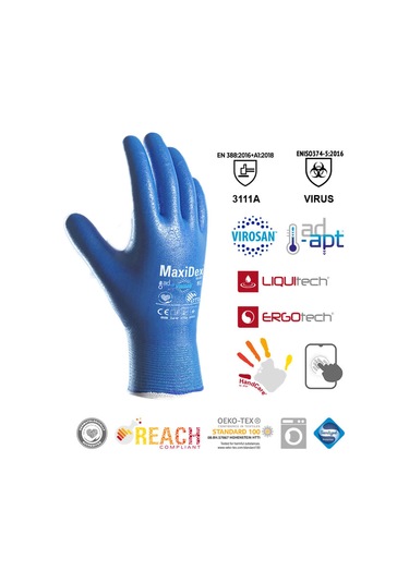 Atg MaxiDex 19-007 Sıvı ve Virüs Geçirmez Bulaşık Eldiveni