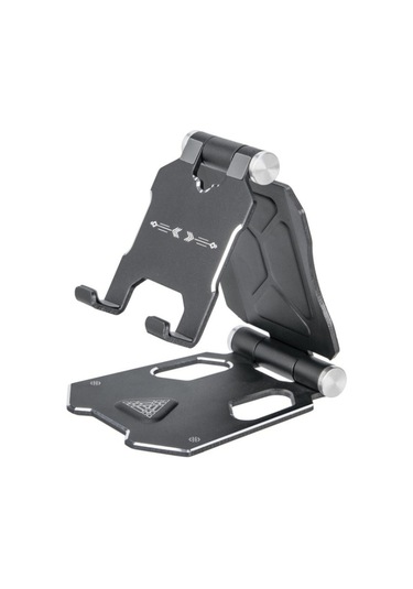 G55 Ayarlanabilir Braket Büyük Boyutlu Katlanır Masaüstü Cep Telefonu Tutucusu Titanium Gri