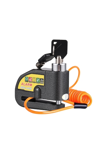 Vkemall 110db Alarmlı Disk Fren Kilidi - Motosiklet Hırsızlık Önleme, Su Geçirmez Ve Titreşim Sensörlü
