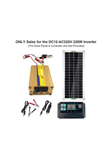 Dancemonkey Invertör 12v-ac220v 220w Araba Yat Güç Sistemi 2 Usb Çıkışı