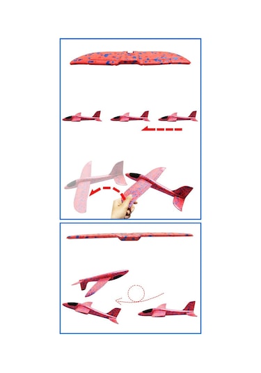 Epp Silikonlu Köpük Uçak Glider Planör Çocuk Eğitici Model Oyunca