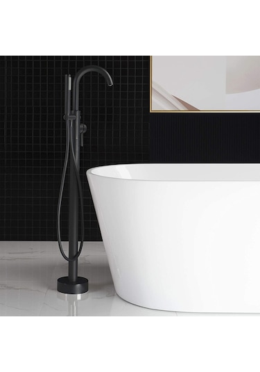 Fause Ayaklı Yerden Küvet Bataryası Adonis Siyah Kkb105-B Siyah