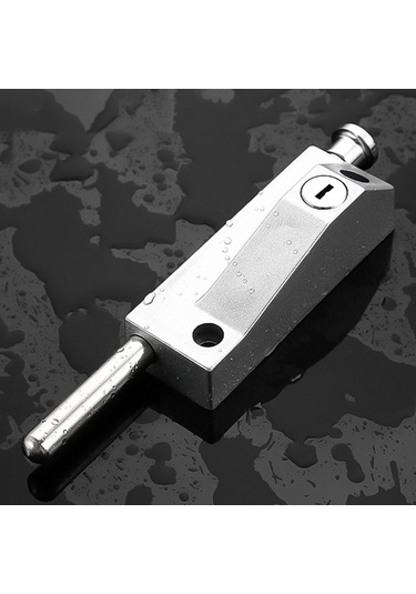 Suntek Kapı Mandalı Kilidi 2 Anahtar Su Geçirmez Gümüş