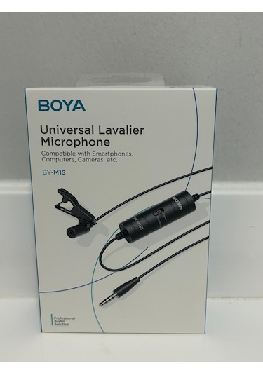 Boya By-m1s Kablolu Yaka Mikrofonu Pc Akıllı Telefon Dslr İçin 3.5mm Trrs Kondenser Yaka Mikrofonu