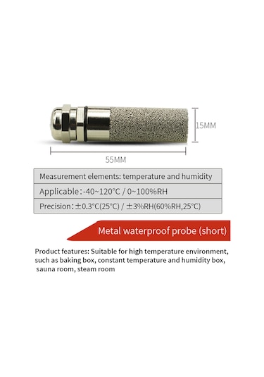 Mufunye Xy-md04 Metal Probe Sıcaklık Nem Sensörü, Rs485 Modbus İle Gerçek Zamanlı İzleme, Su Geçirmez, Endüstriyel Kullanim, Yüksek Sıcaklık Dayanimi