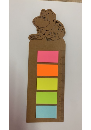 Notyaz Cetvelli Kurbalı Yapışkanlı Postit (Sh-9764)