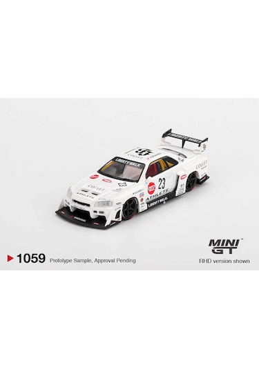 Mini Gt 1:64 Nissan Lb-er34 Super Silhouette Athlete/collet Diecast Model Araba Beyaz