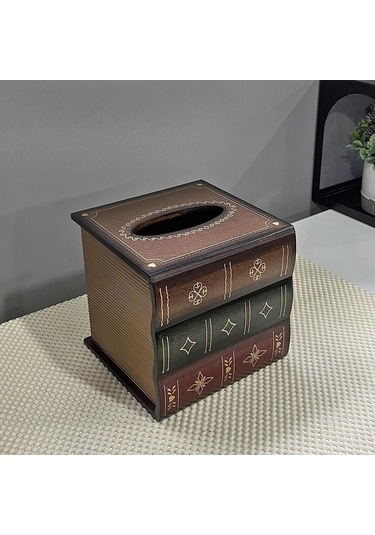 Suntek Ev Yatak Odası Banyo Için Mendil Kutusu Kapağı Kahverengi