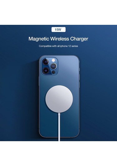 Honmex iPhone Uyumlu 12 Serisi İçin 15w Hızlı Şarj, Magsafe Manyetik Kablosuz Şarj Cihazı, Taşınabilir Ve Güvenli Kullanım
