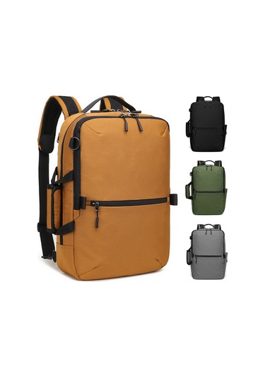 Wezone Erkekler İçin Şık 17 İnç Laptop Çantası - Büyük Kapasiteli Moda Sırt Çantası Siyah