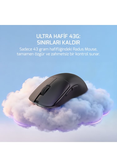 Gamepower Radus 12.000dpı Triple Mode Kablolu/bluetooth/2.4g Gaming Mouse -
