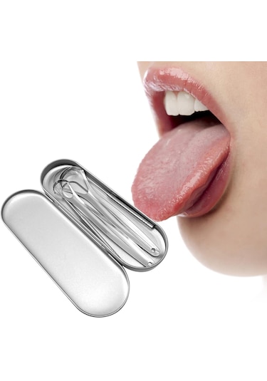 Homyl 3 Parça Dil Sıyırıcılar Taze Nefes Metal Yeniden