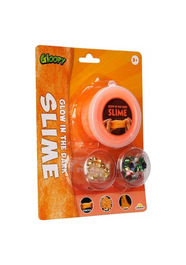Gloopy Karanlıkta Parlayan Turuncu Slime