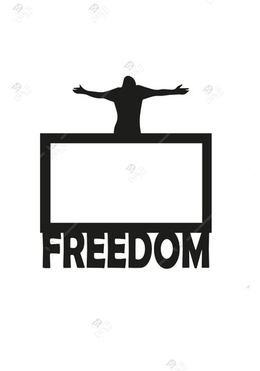 Freedom Temalı Çiftli Priz Çerçevesi Dekorasyon