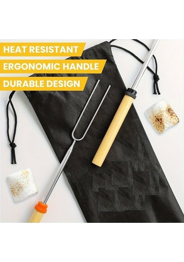 Besthome1 Çok Renkli Sandviç Çatalı, Kamp Malzemesi, Mutfak Aksesuarı Çok Renkli