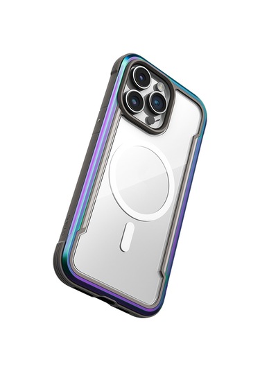 İphone 14 Pro Max Kılıf Magsafe Uyumlu Airbagli Raptic Shield Serisi Şeffaf Arka Yüzey Kapak Renkli