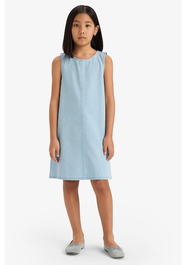 DeFacto Kız Çocuk Kolsuz Yazlık Jean Elbise E6491A825SMNM63