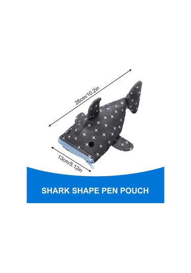 Mufunye Mavi Köpekbalığı Desenli Geniş Hacimli Kalem Kutusu - Öğrenci Ve Ofis İçin Evrensel Uyumlu Stüdyo Dolabı Mavi