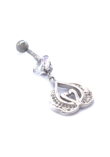 Ferizz 316l Çelik Zirkon Taşlı Kuğu Piercing Prc-122