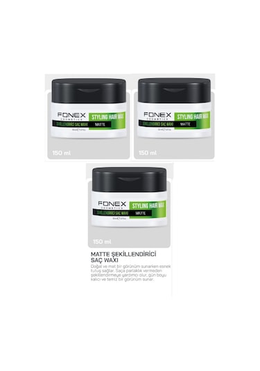 Fnx Matte Effect Doğal Mat Görünüm Wax 3 x 150 ML