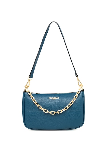 D43 Teal Çapraz Çanta Kadın Nıves Piumelli Milano Bag D43 Teal