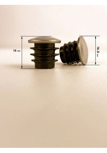 Lamel66 D16mm Krom İç Boru Tapa, 4 Adet 304387121 Siyah