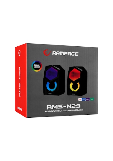 Rampage RMS-N29 2.0 6W USB Aydınlatmalı Gaming Oyuncu Hoparlör
