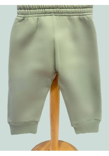 Kız Bebek İçi Şardonlu Kalın Eşofman Alt-15455 Yeşil