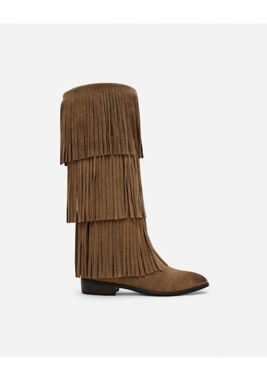 Steve Madden Spur Taupe Sued Kadın Bej Çizme Spur-taupe