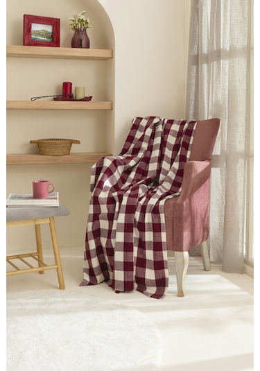 Karaca Home Flanel Throw Tv Battaniyesi Vişne Vişne