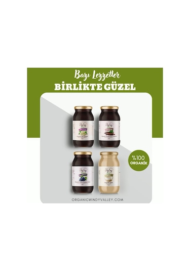Organic Windy Valley Organik Dut Pekmezi 460 G + Tahin 300 G