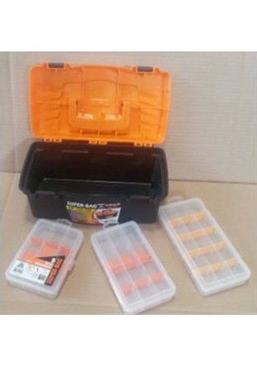 Bölmeli Organizer Ve Alet Çantası Seti Balık Malzemesi Hobi Boncu