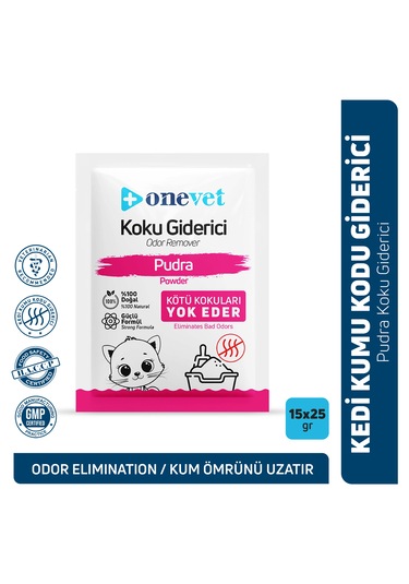 Onevet Kedi Koku Giderici Pudra Kokulu 15 Adet 25 Gr. Oc206b15