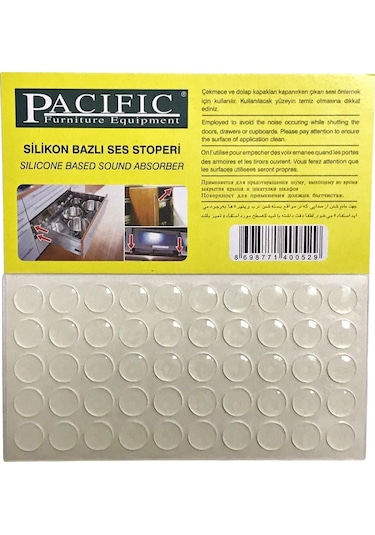 Pacific Silikon Bazlı Ses Kesici Stoper Şeffaf Çap 10 Mm