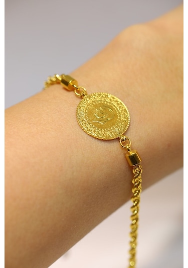 Yenigün Kuyumculuk 22 Ayar Çeyrek Altınlı 14 Ayar Halat Zincirli Bileklik