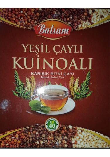 Balsam Yeşil Çaylı Kinoalı Karışık Bitki Çayı Süzen Poşet 40'lı