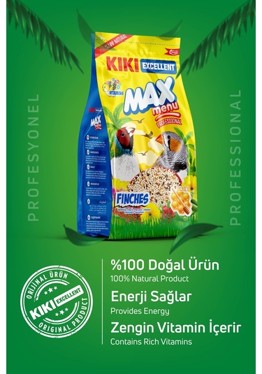 KIKI Excellent Kuş Max Menu Finches Tropikal Finç Yemi 500 Gr. KB310