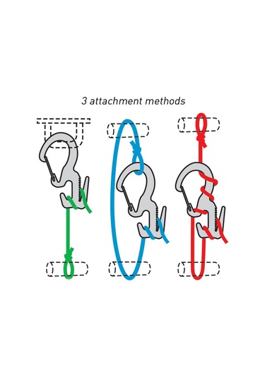 Nite Ize Figure 9 Halatlı Küçük Karabina 2Li Paket Çok Renkli