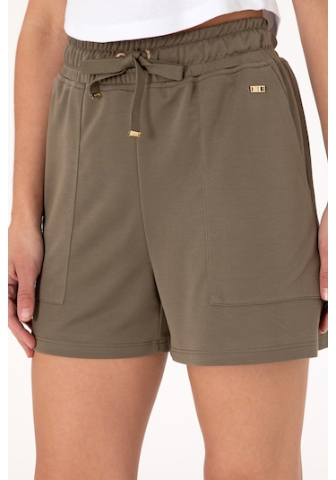 U.S. Polo Assn. Kadın Vizon Modal Karışımlı Örme Şort 50306735-VR052