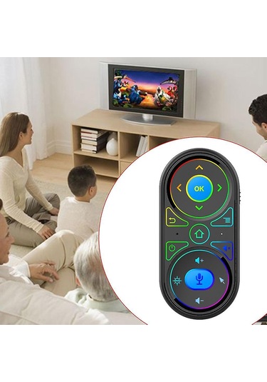 Sesli Uzaktan Kumanda 2.4g Kablosuz Hava Faresi Jiroskop Kontrol