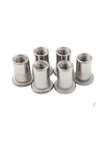 Ayaz M6 Perçin Somun Yuvarlak Flanşlı 100 Adet