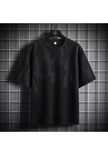 Erkek Kısa Kollu Tişört, 8887 Siyah Diğer