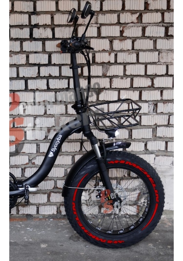 Michelin + Şerit Elektrikli Bisiklet Lastik Yazısı E-bike Kırmızı