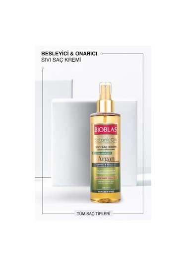 Bioblas Botanic Oils Argan Yağlı Sıvı Saç Kremi 200 Ml Onarıcı Argan Sıvı Saç Bakım Kremi
