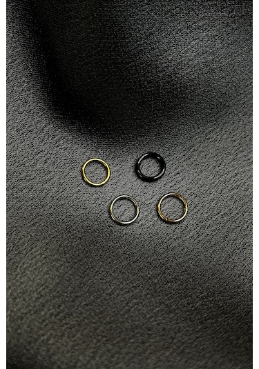 Halka Ring Model 316L Paslanmaz Çelik Altın Gold Renk Piercing Altın