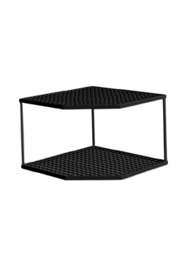 Homyl Mutfak Depolama Rafı Köşe Raf Standı Tezgah Dolabı Siyah